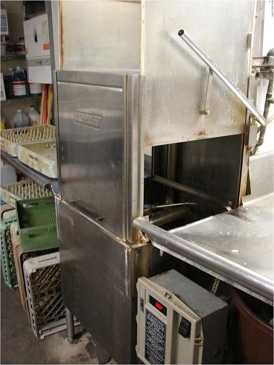 Hobart commercial pass-through dishwasher